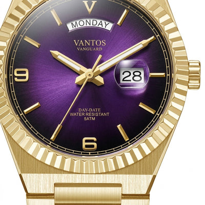 Amethyst ombre sunburst dial